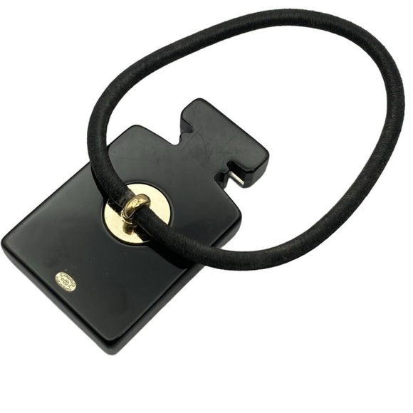 CHANEL Black and Gold perfume bottle hair tie elastic 2017 - Picture 2 of 3